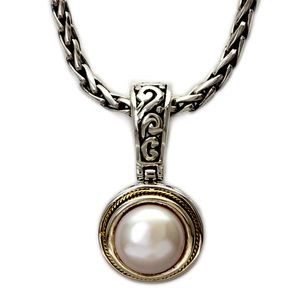 Effy Freshwater Pearl 925 Sterling & 18K Gold Necklace